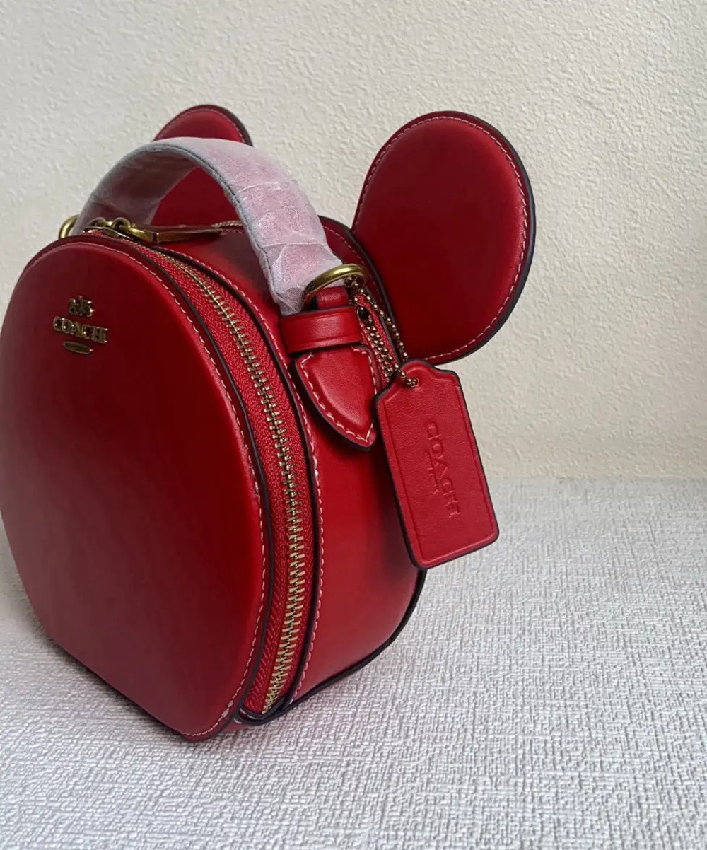 Coach Mickey Mouse Round Cake Bun Crossbody Bag - Picture 6 of 8